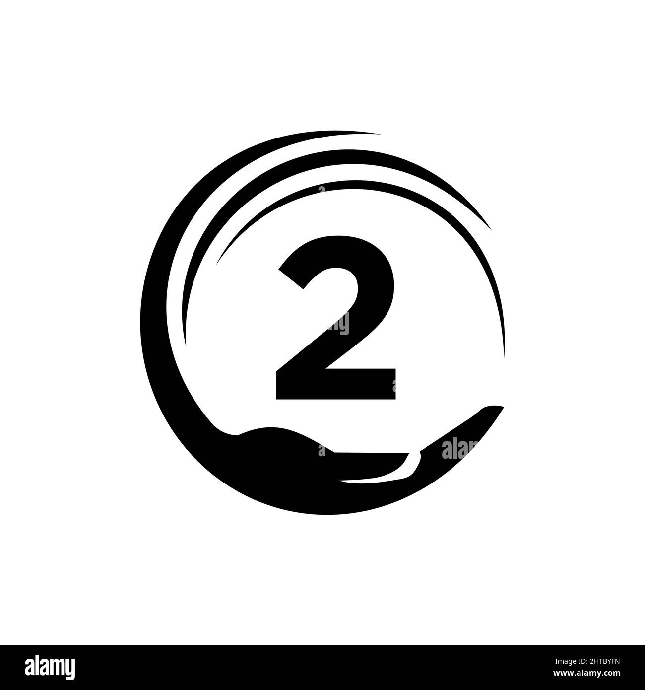 Vorlage Für Charity-Logo Auf Brief 2. Initial Unity Foundation Human Logo Sign. Unity Team Work Logo-Design Mit Vorlage Für 2 Buchstaben Stock Vektor