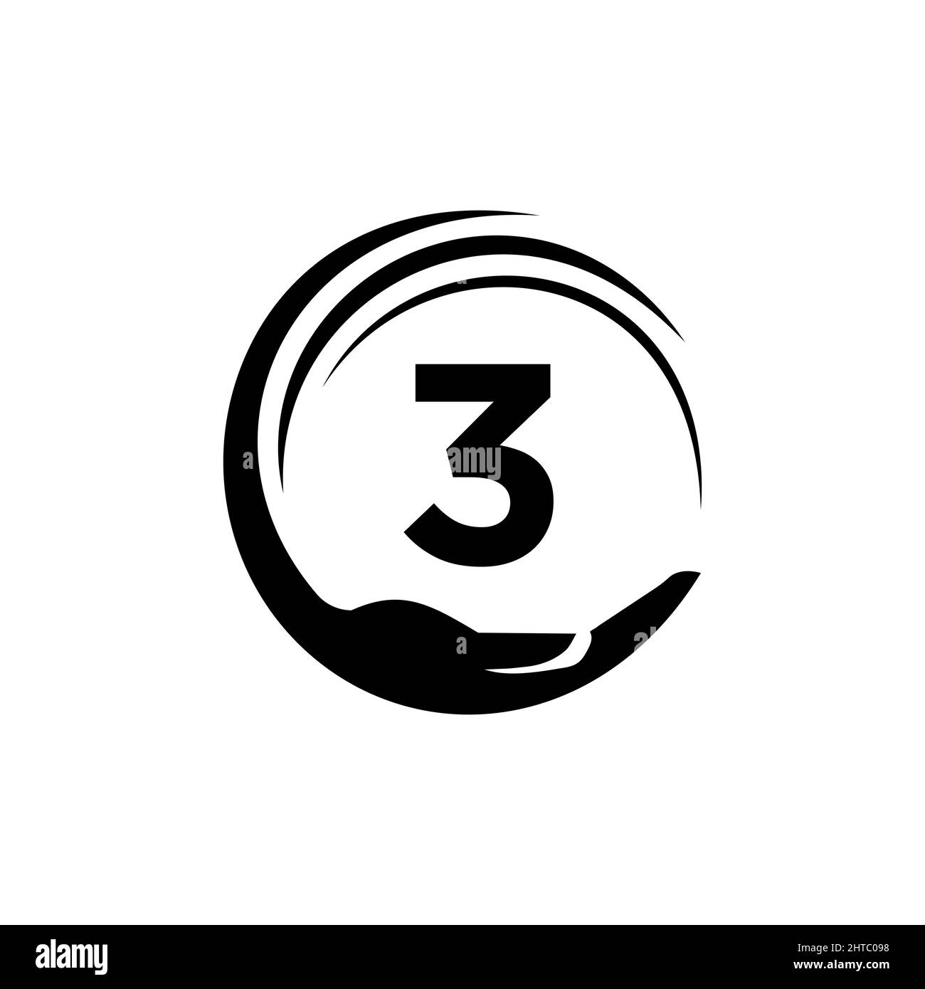 Vorlage Für Charity-Logo Auf Brief 3. Initial Unity Foundation Human Logo Sign. Unity Team Work Logo-Design Mit Vorlage Für 3 Buchstaben Stock Vektor