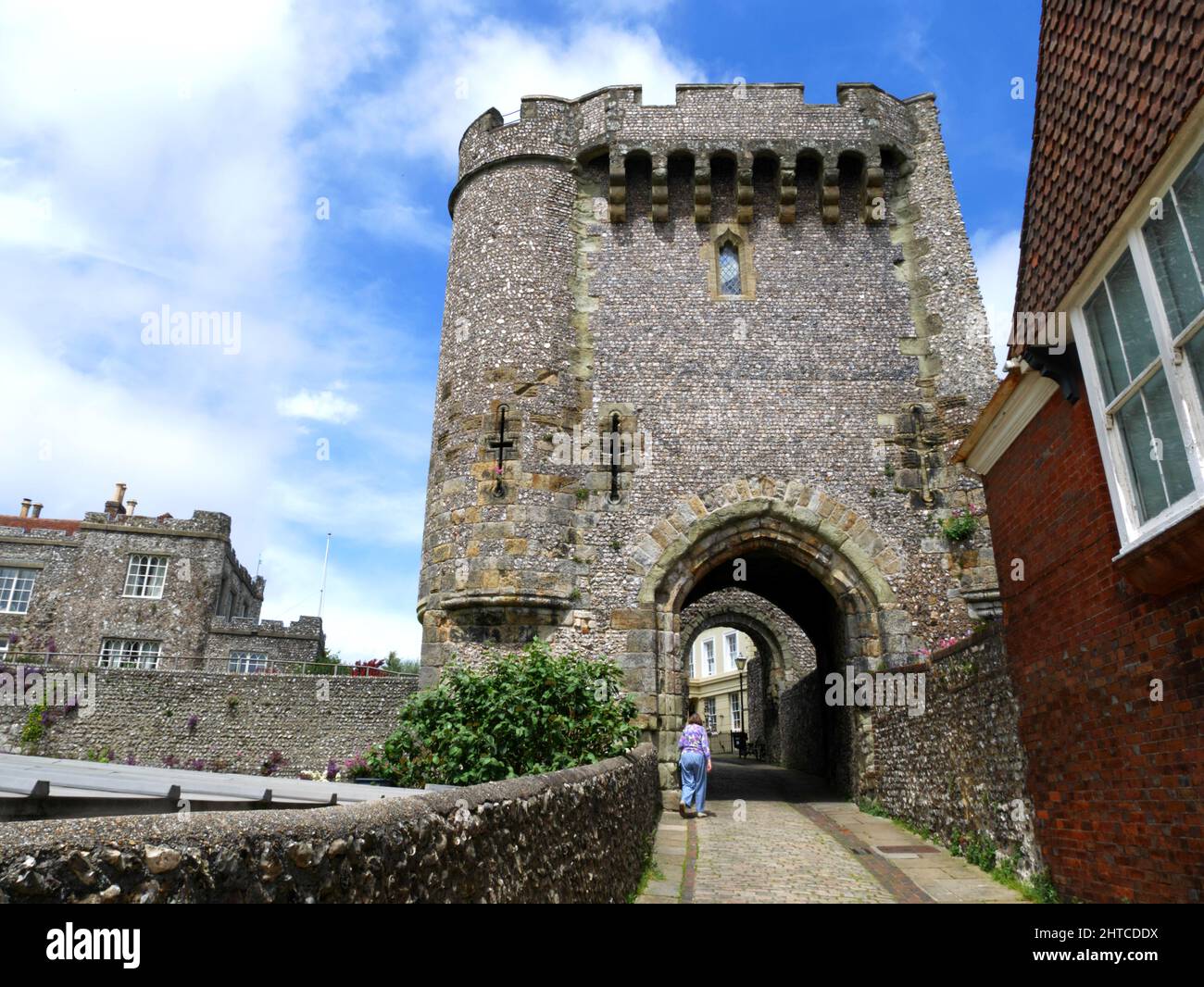 Barbican Gate, Lewes Castle, West Sussex. Stockfoto