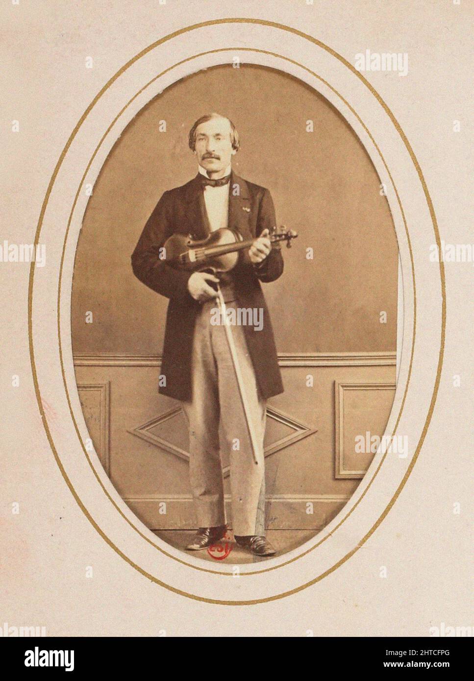 Porträt des Geigers und Komponisten Delphin Alard (1815-1888). Gefunden in der Sammlung der Biblioth&#XE8;que Nationale de France. Stockfoto