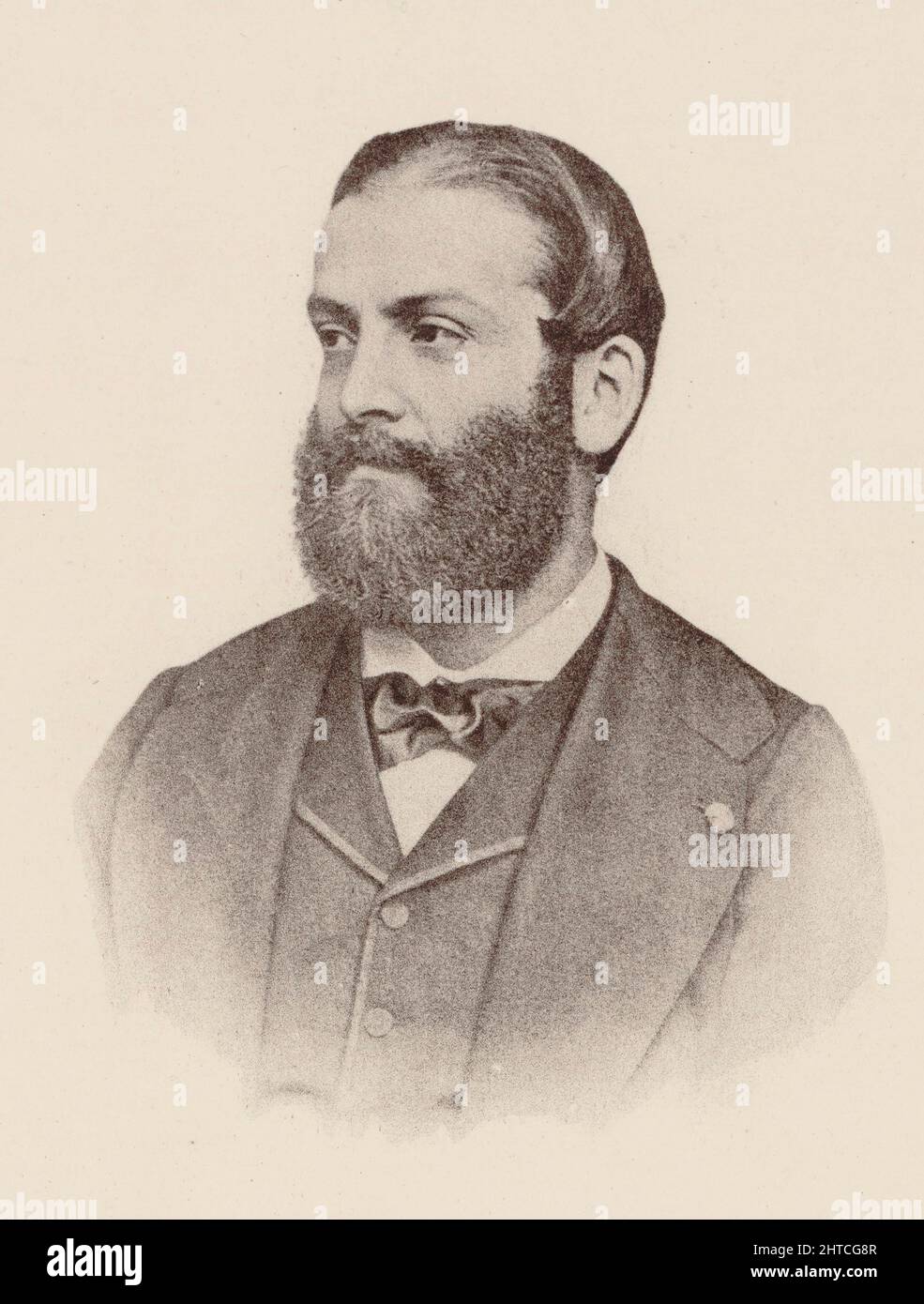 Porträt des Komponisten und Organisten Jules Cohen (1830-1901), 1860. Private Sammlung. Stockfoto