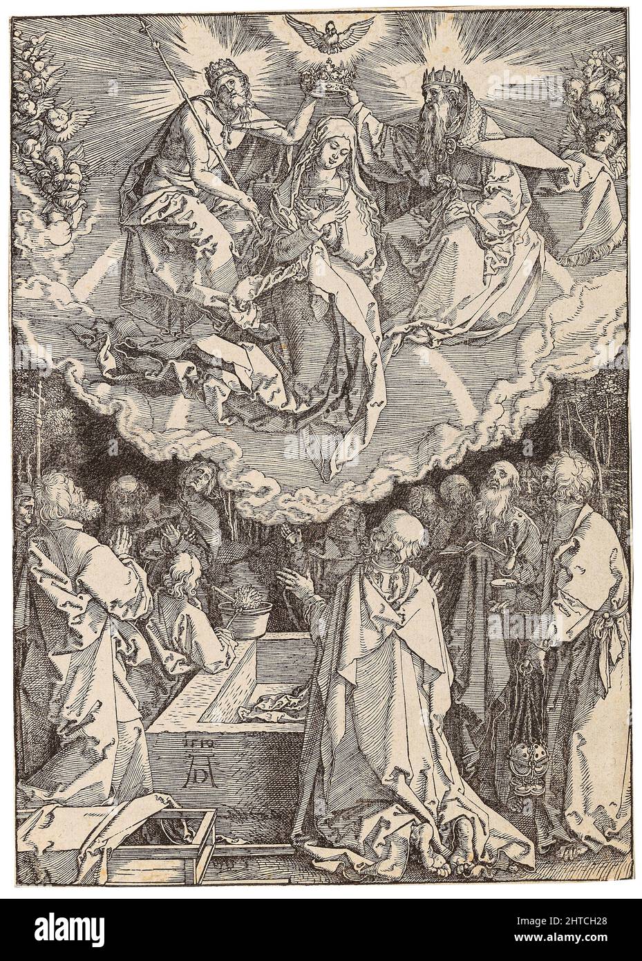 Die Himmelfahrt der seligen Jungfrau Maria, aus dem Leben der Jungfrau, 1510. Private Sammlung. Stockfoto