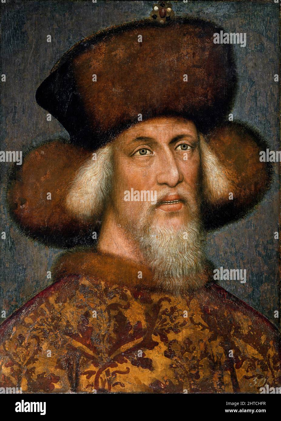 Porträt Kaiser Sigismunds (1369-1437), 1433. Gefunden in der Sammlung des Kunsthistorischen Museums, Vienne. Stockfoto
