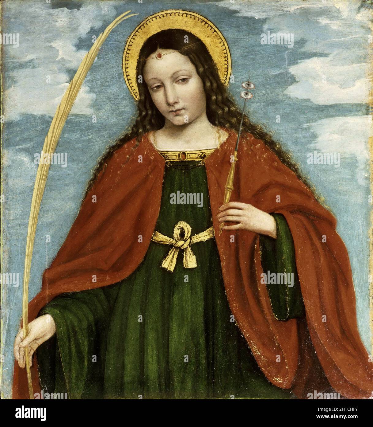 St. Lucia (vom Polyptychon San Bartolomeo), 1515-1520. Gefunden in der Sammlung der Accademia Carrara, Bergamo. Stockfoto