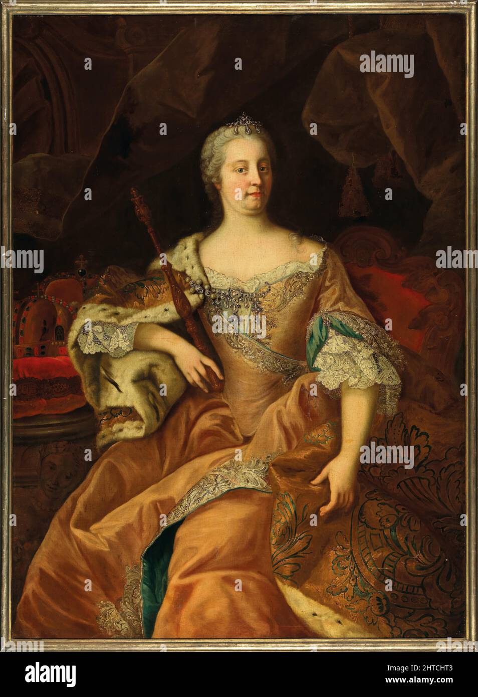 Porträt der Kaiserin Maria Theresia (1717-1780), als Königin von Ungarn und Böhmen. Private Sammlung. Stockfoto