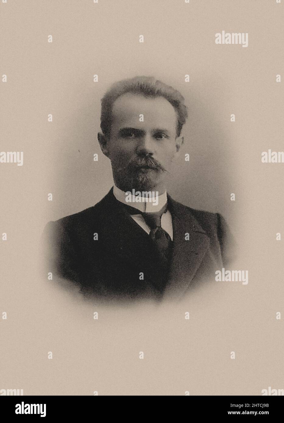 Porträt des Komponisten Georgi Eduardovich Conus (1862-1933), 1910s. Private Sammlung. Stockfoto