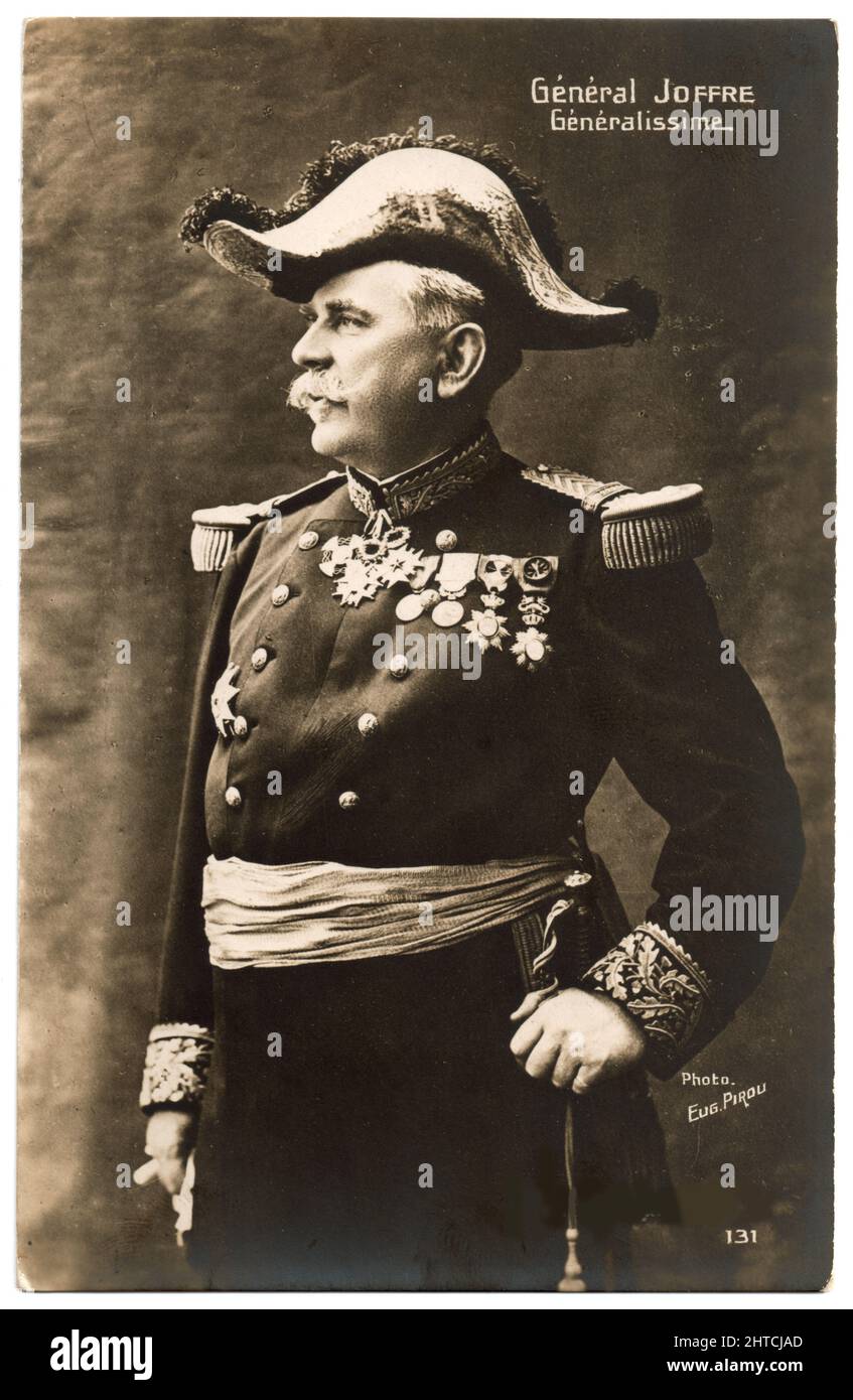 Porträt von Joseph Joffre (1852-1931). Private Sammlung. Stockfoto