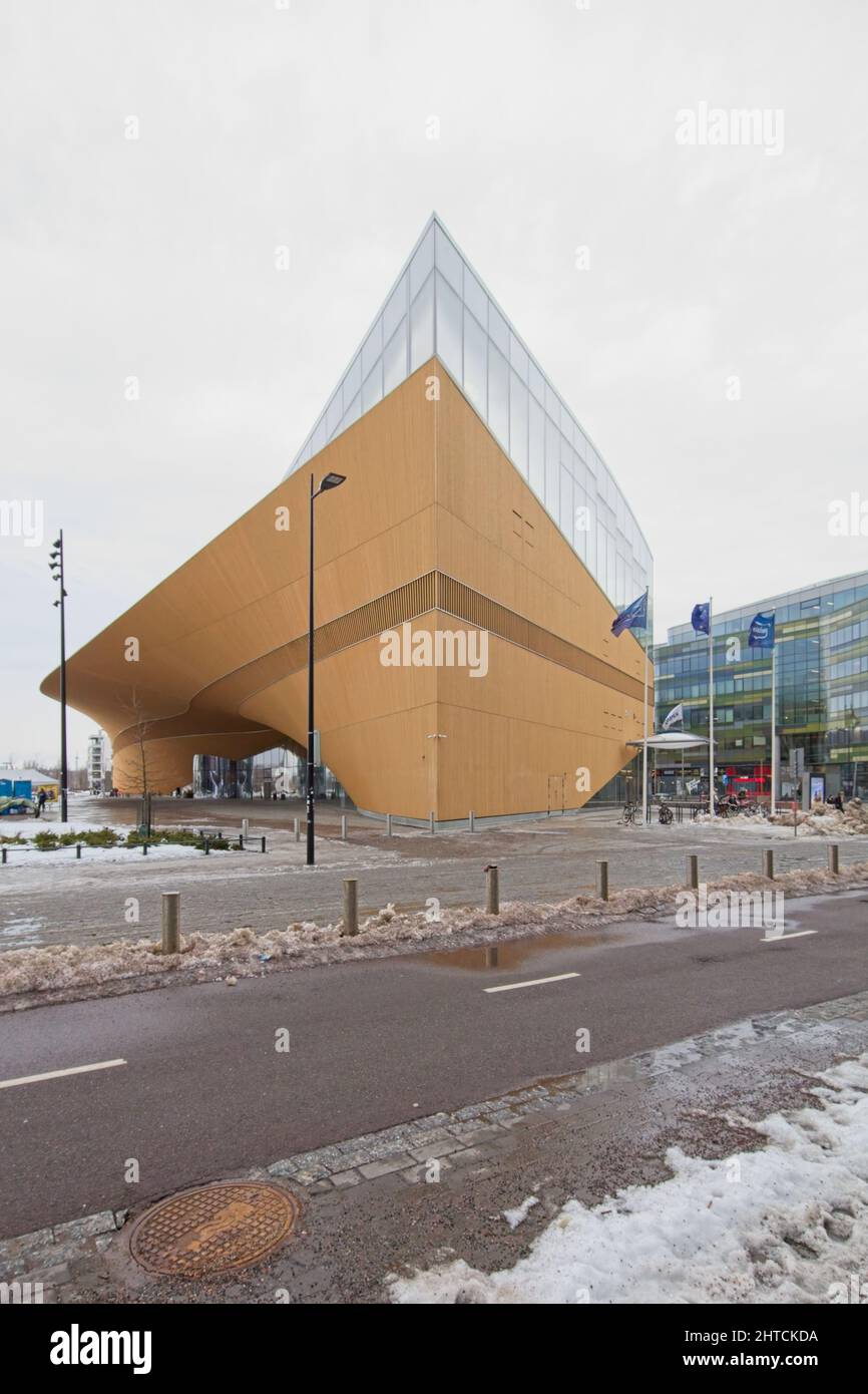 Helsingin keskuskirjasto Oodi (Zentralbibliothek Helsinki Oodi) Helsinki. Finnland. Stockfoto