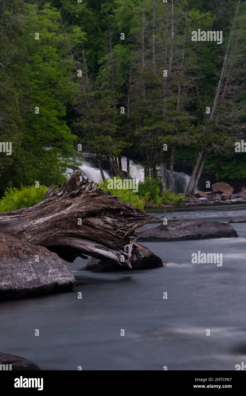 Wasserfall fließt durch die Adirondacks Stockfoto