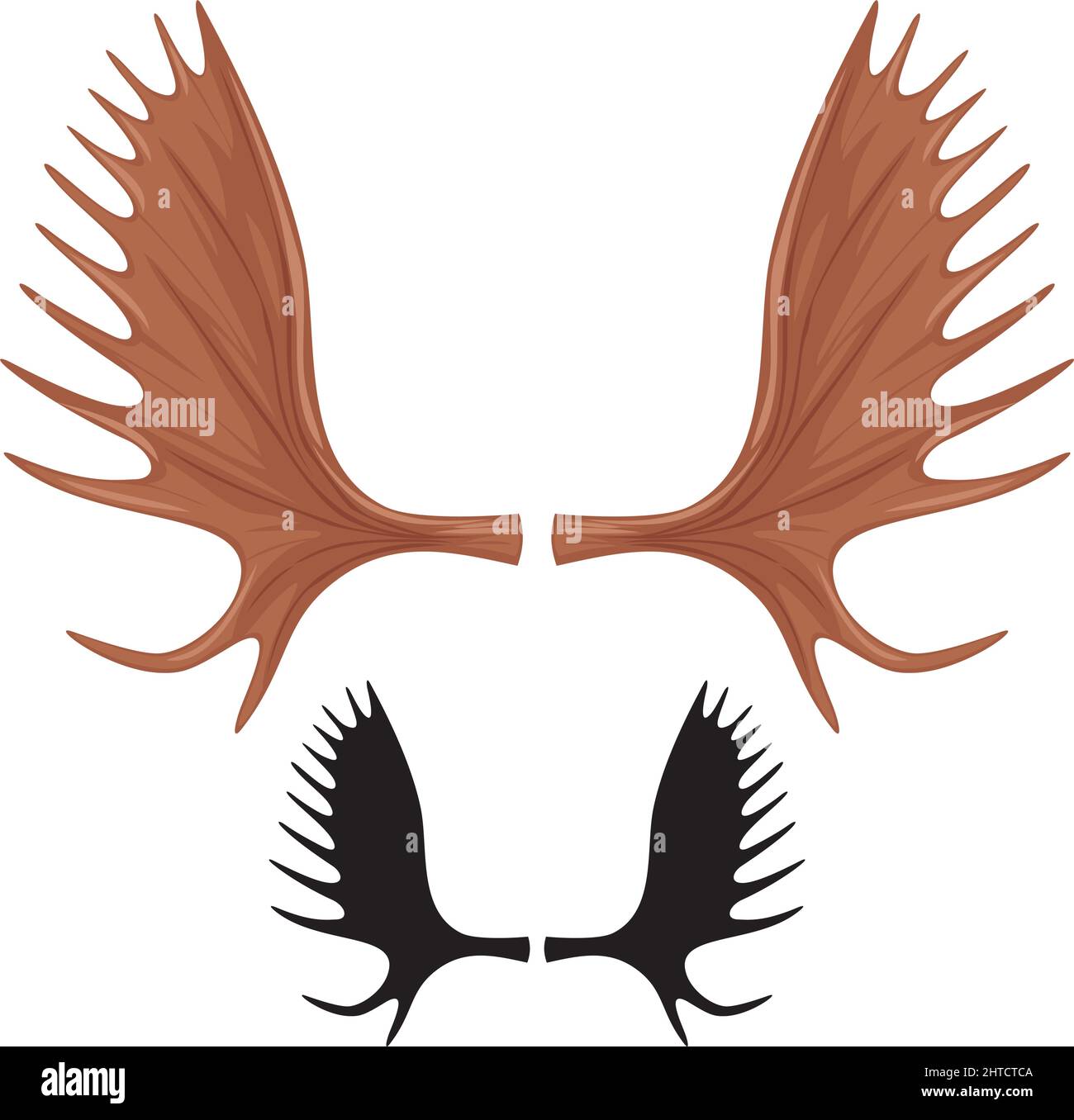 Horns of Moose (Geweihe) Vektorgrafik Stock Vektor
