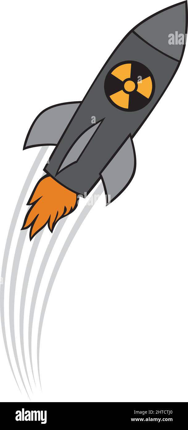 Vektor-Illustration für Atombomben oder Atombomben Stock Vektor