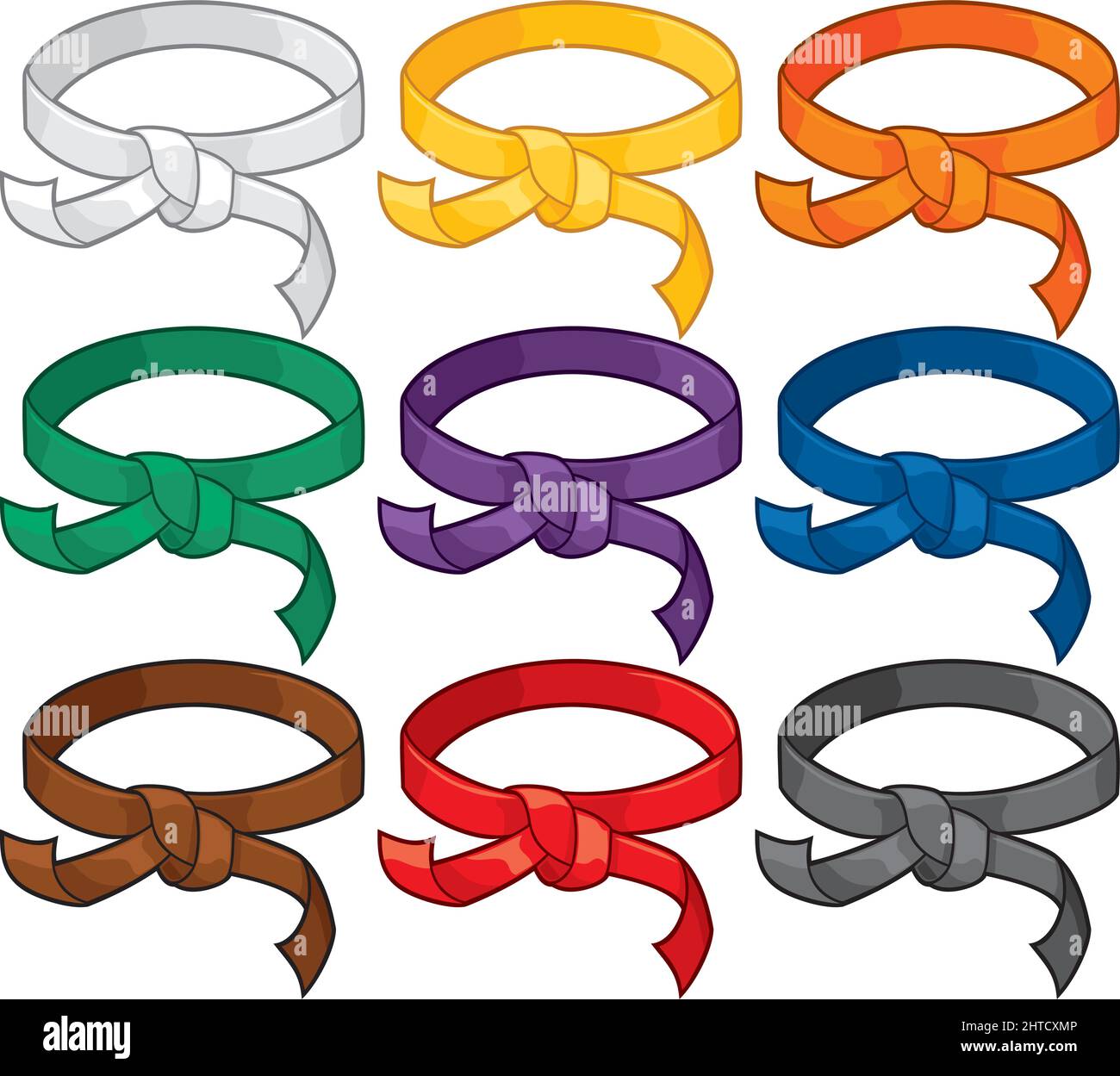 Vektorgrafik „Gürtel der Kampfkunst“ Stock Vektor