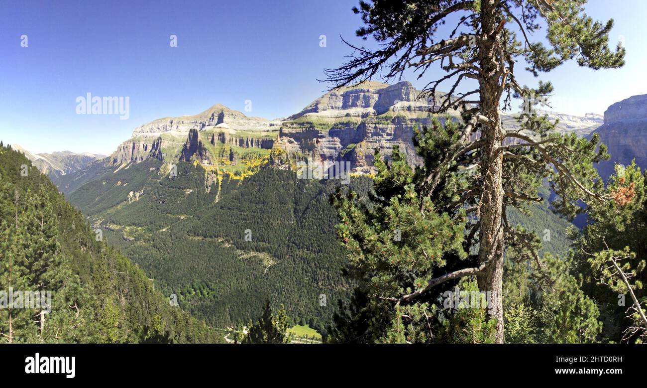 Nationalpark Ordesa und Monte Perdido in den spanischen Pyrenäen. Stockfoto