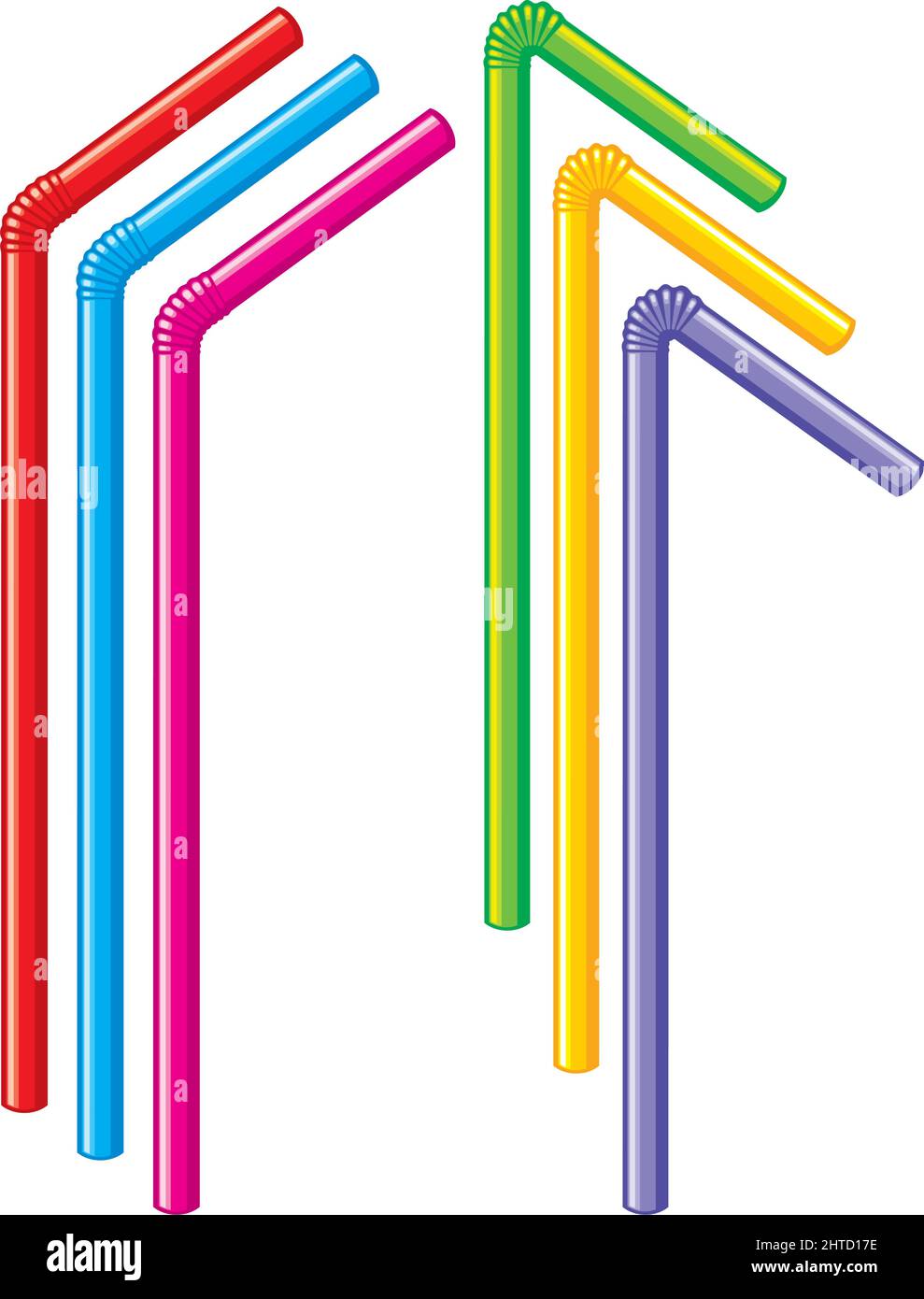 Bunte Trinkhalme Vektor-Illustration Stock Vektor