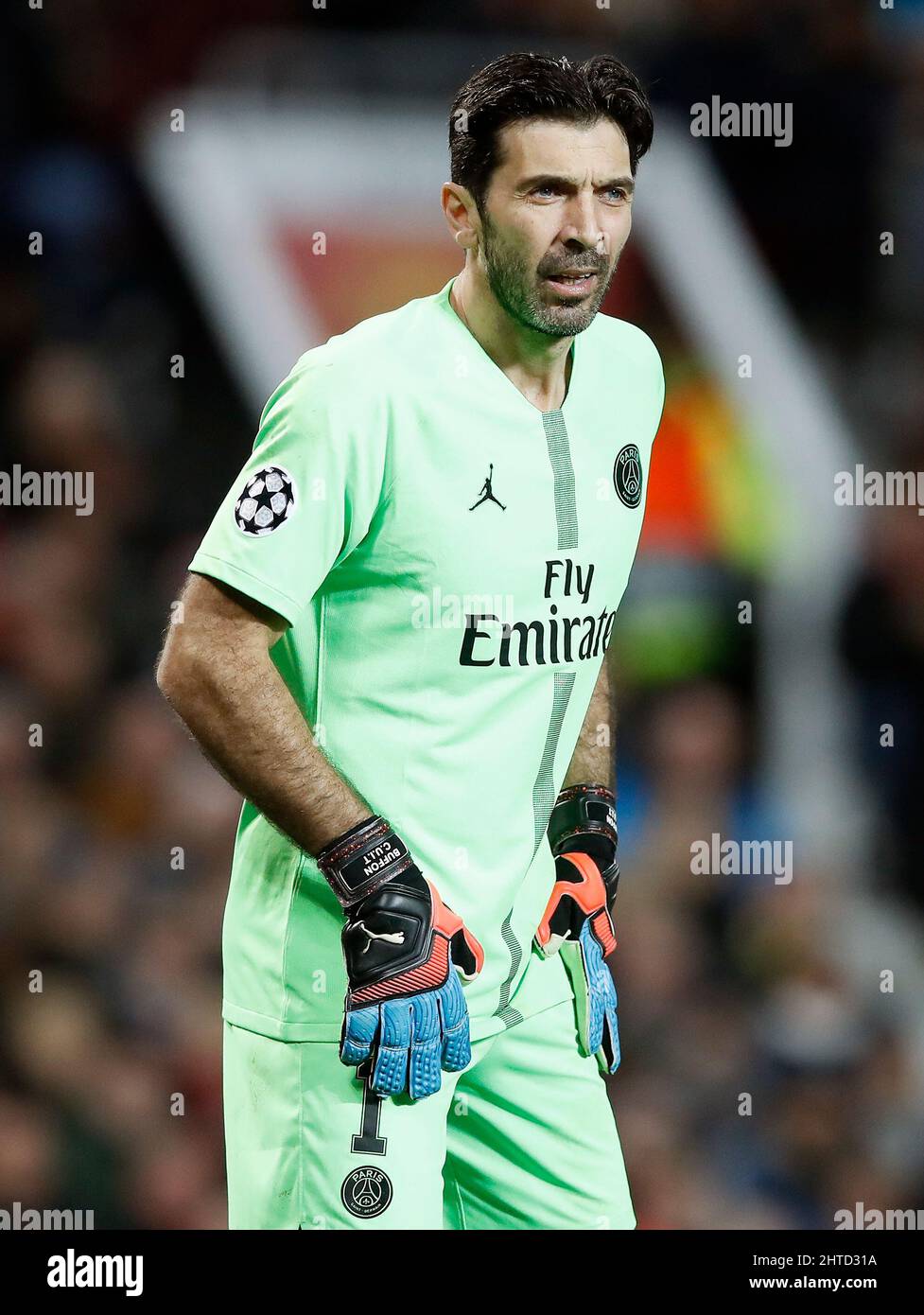 Datei Foto vom 12-02-2019 von Gianluigi Buffon, der seinen Vertrag mit Parma bis 2024 verlängert hat, was bedeutet, dass der Veteran Torwart wird 46 sein, wenn es abläuft.. Ausgabedatum: Montag, 28. Februar 2022. Stockfoto