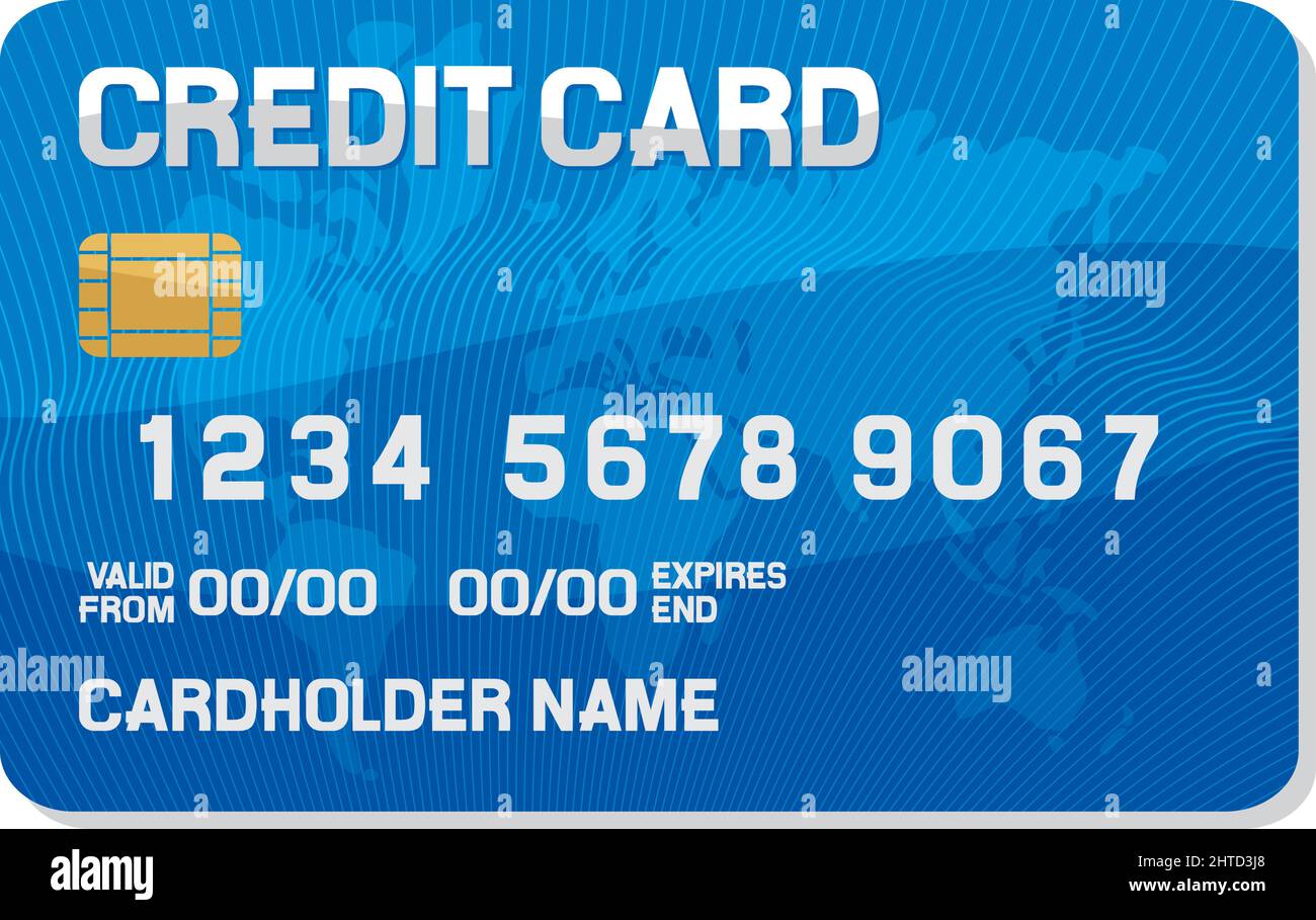 Kreditkarte mit einem Smart-Chip-Vektor-Illustration Stock Vektor