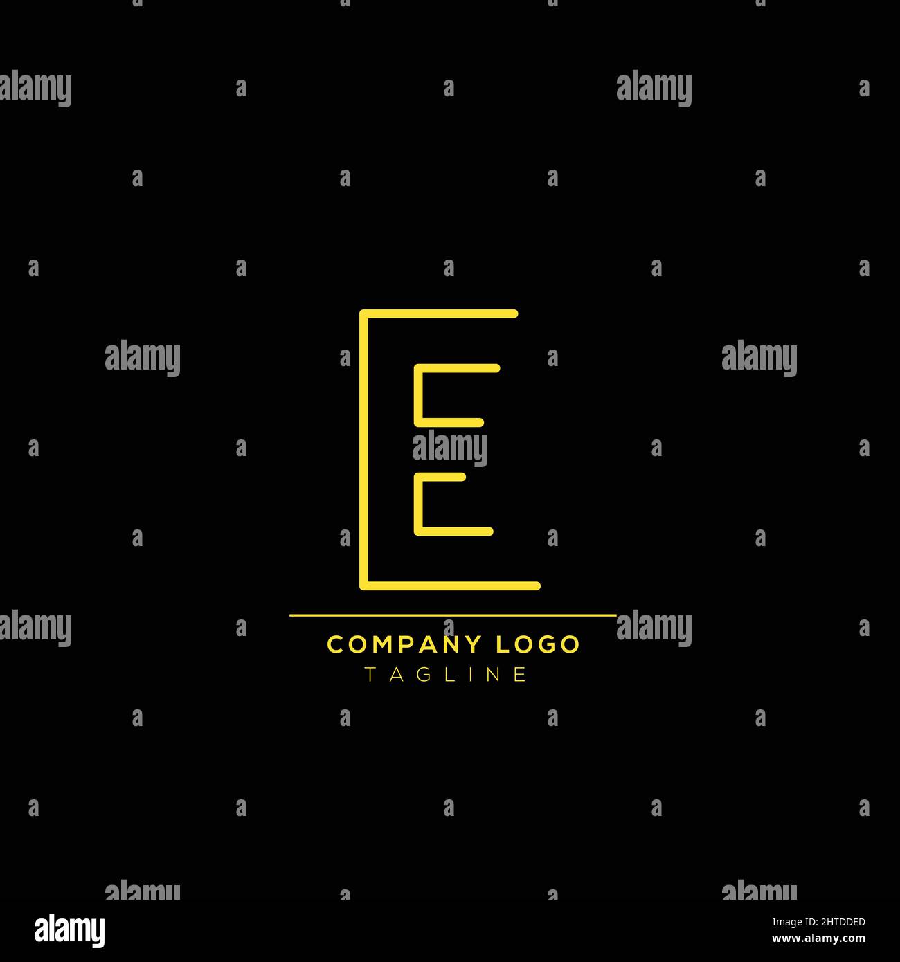 E Logo Monogramm Symbol Vektor Symbol Vorlage Stock Vektor