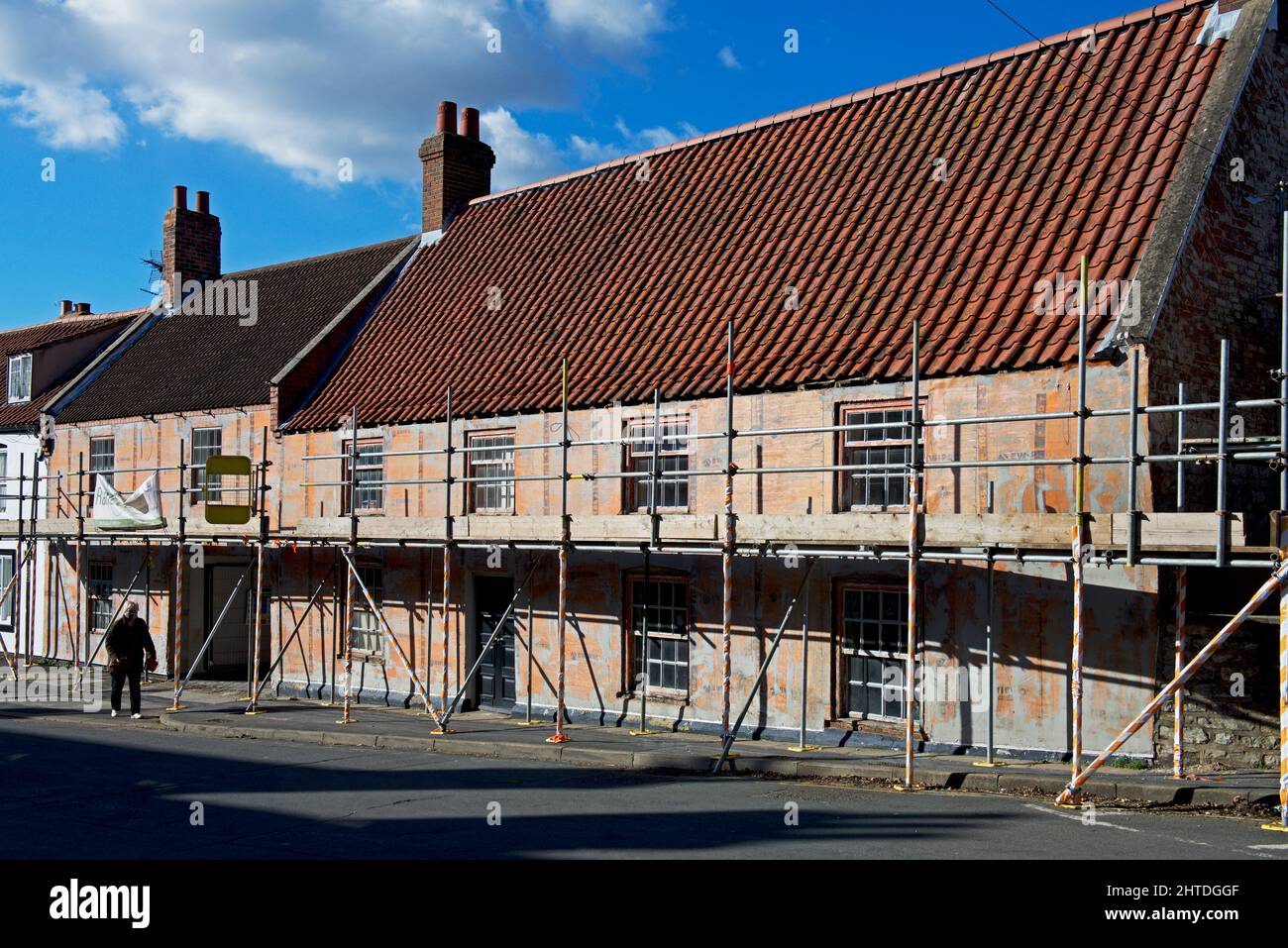 The White Hart Pub und Restaurant, werden renoviert, Bridge Street, Brigg, North Lincolnshire, England, Großbritannien Stockfoto