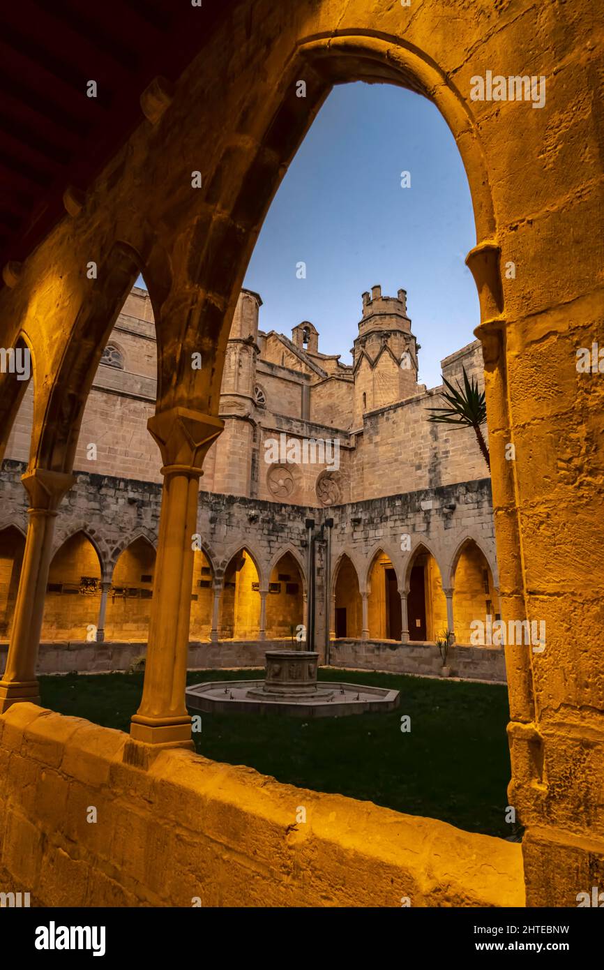 Kloster der Kathedrale, Tortosa, Baix Ebre, Tarragona, Katalonien, Spanien. Stockfoto