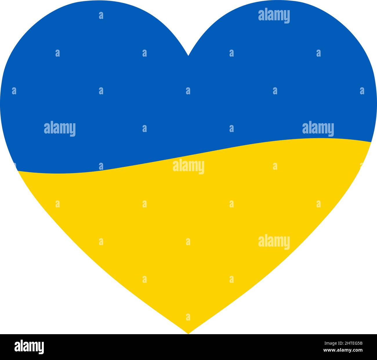 Herz der Ukraine Wellenfahne Icon-SupplementalCategories+=Bilder Stock Vektor