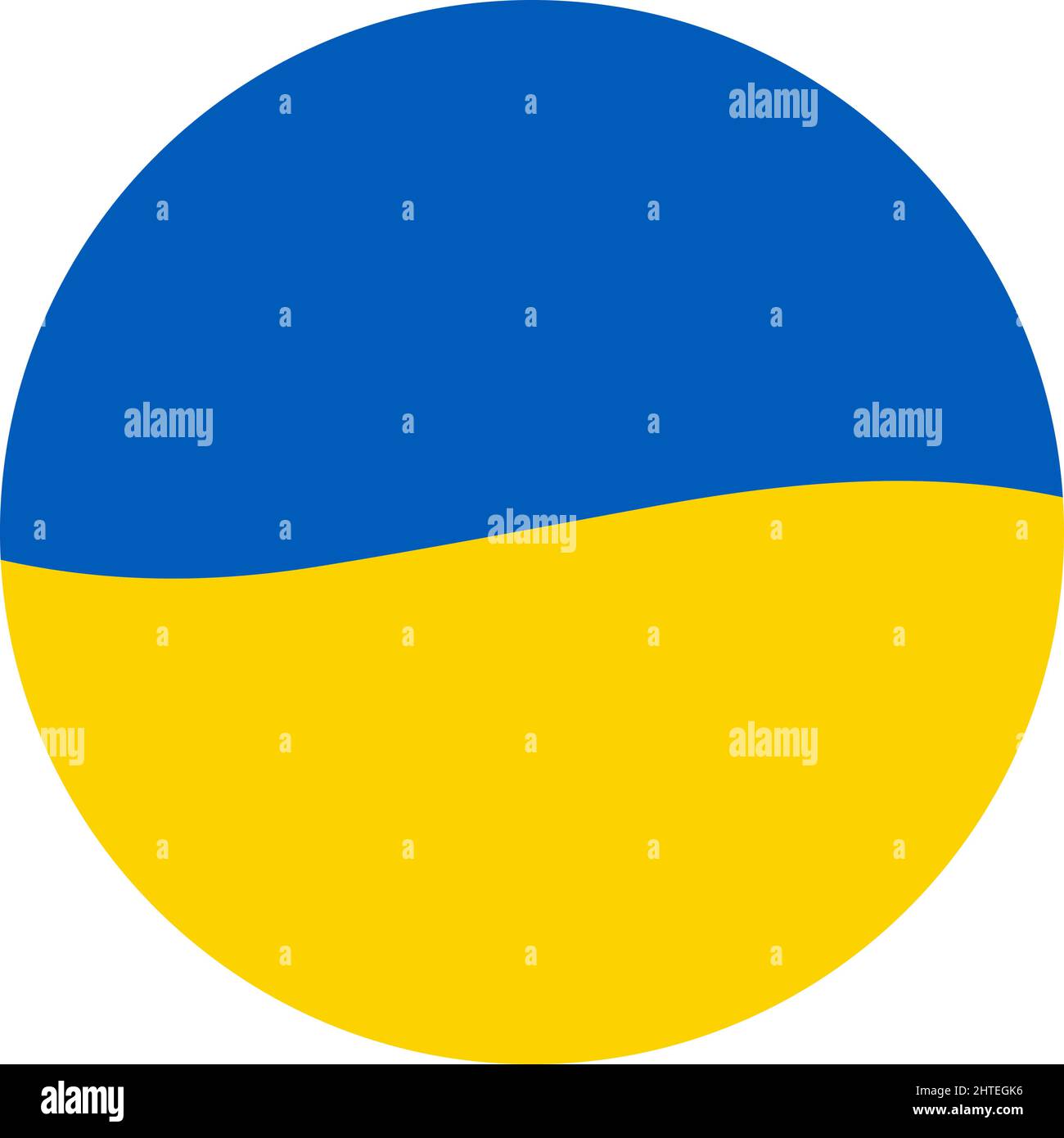 Blaue gelbe ukrainische Flagge im Kreis. Save Ukraine Konzept. Vektor Ukrainisches Symbol, Symbol, Schaltfläche.-SupplementalCategories+=Bilder Stock Vektor