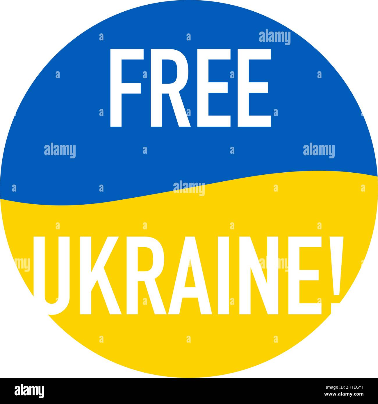Kostenlose Ukraine - Schriftzug auf Abzeichen mit nationalen Farben. -SupplementalCategories+=Bilder Stock Vektor