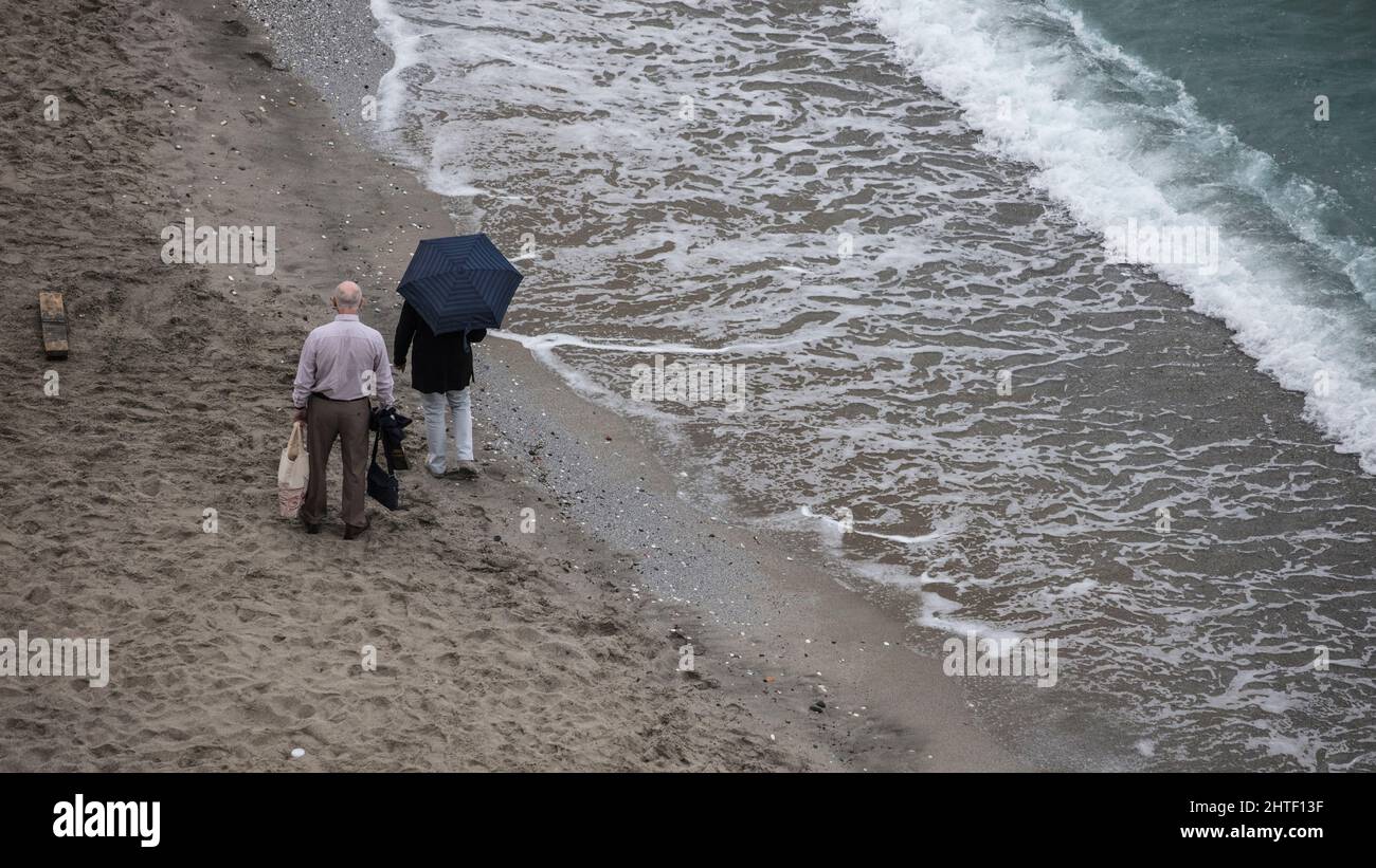 Nerja ist eine Gemeinde an der Costa del Sol in der Provinz Málaga in der autonomen Gemeinschaft Andalusien. Stockfoto