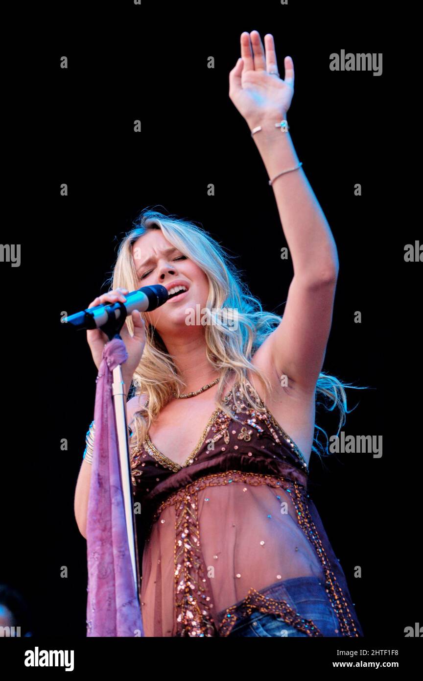 Joss Stone, V2005, Hylands Park, Chelmsford, Essex, Großbritannien - 21. August 2005 Stockfoto