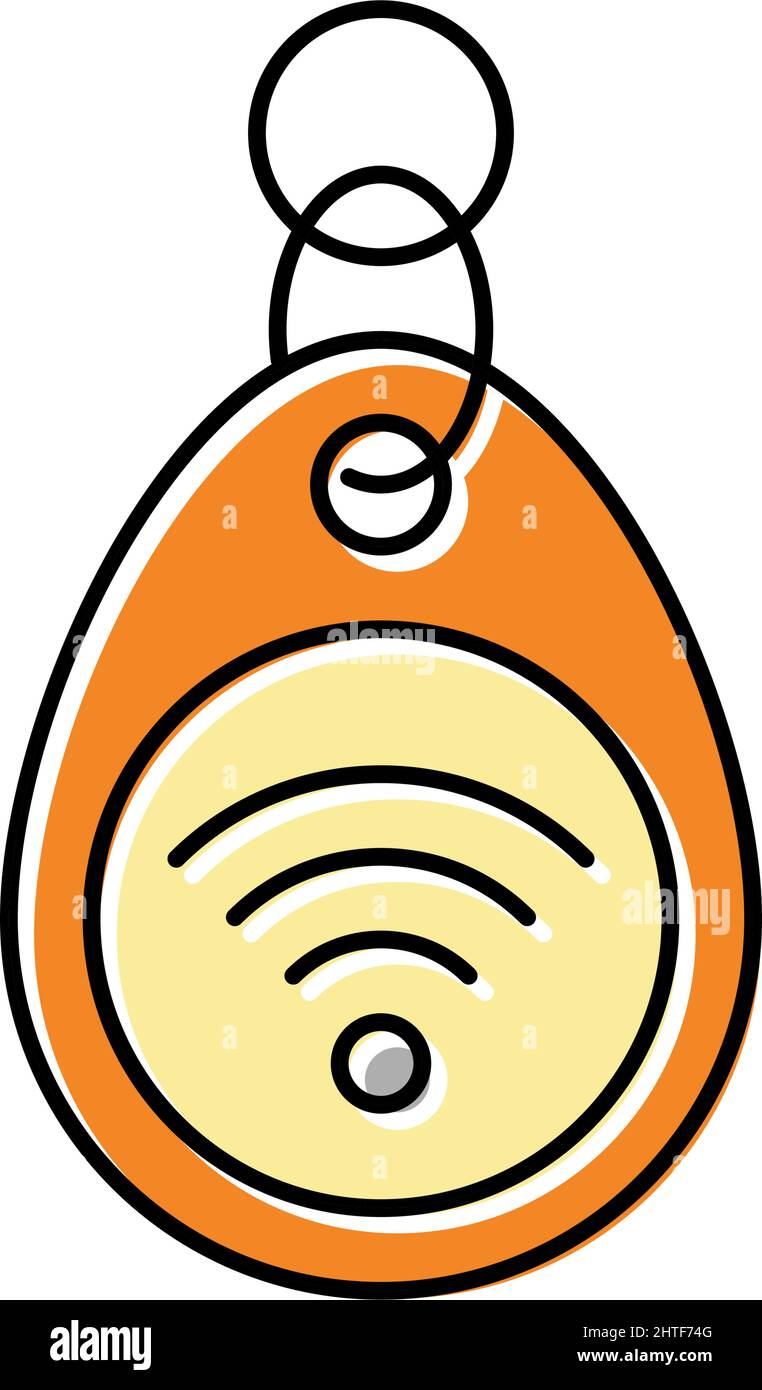 Abbildung des RFID-Farbsymbols für Schmuckkästchen Stock Vektor