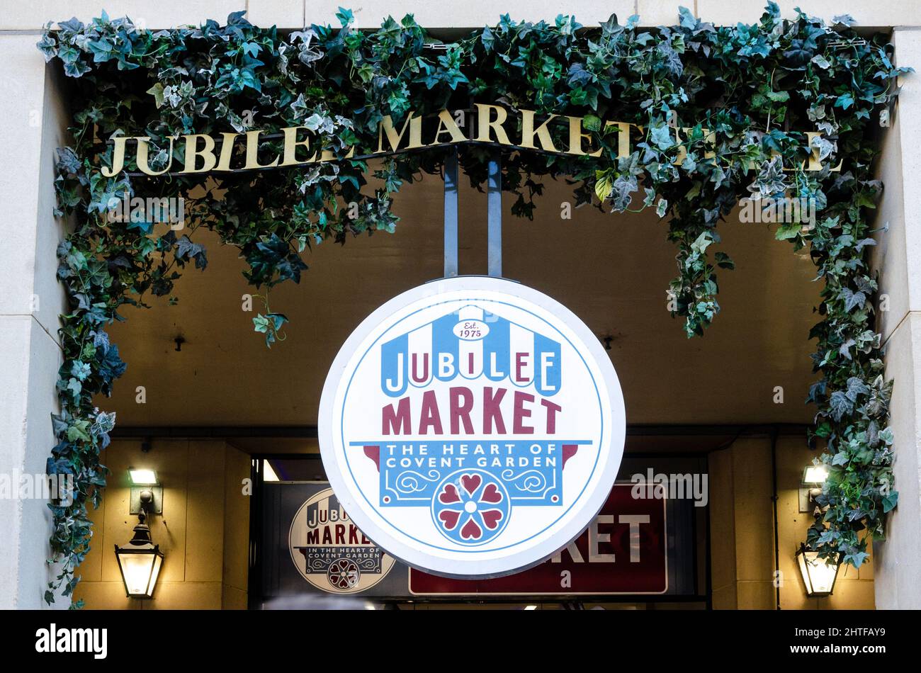 Eintritt in den Jubilee Market in Covent Garden, London, Großbritannien Stockfoto