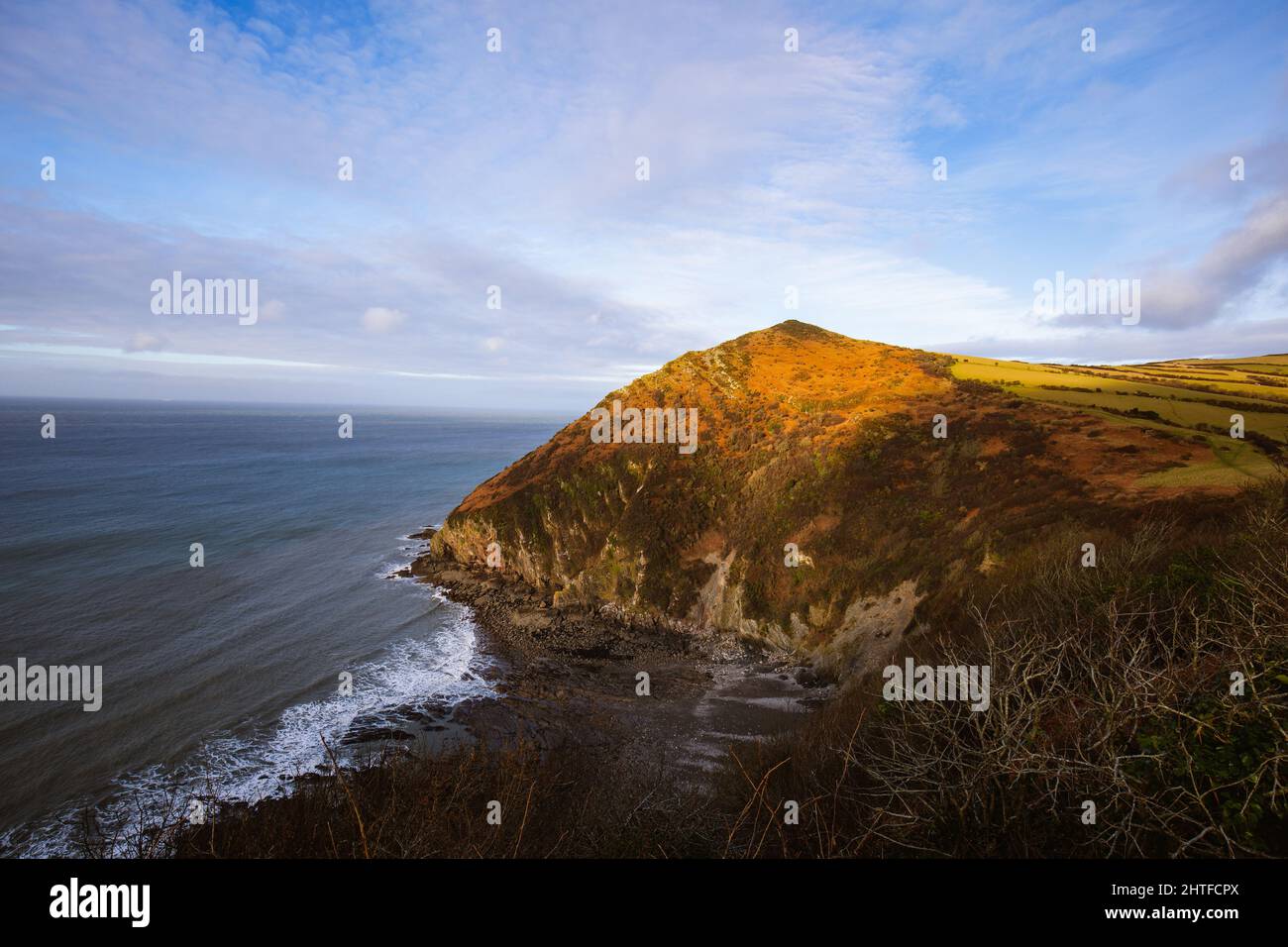 Little Hangman auf dem South West Coast Path in Exmoor, Devon, Großbritannien Stockfoto
