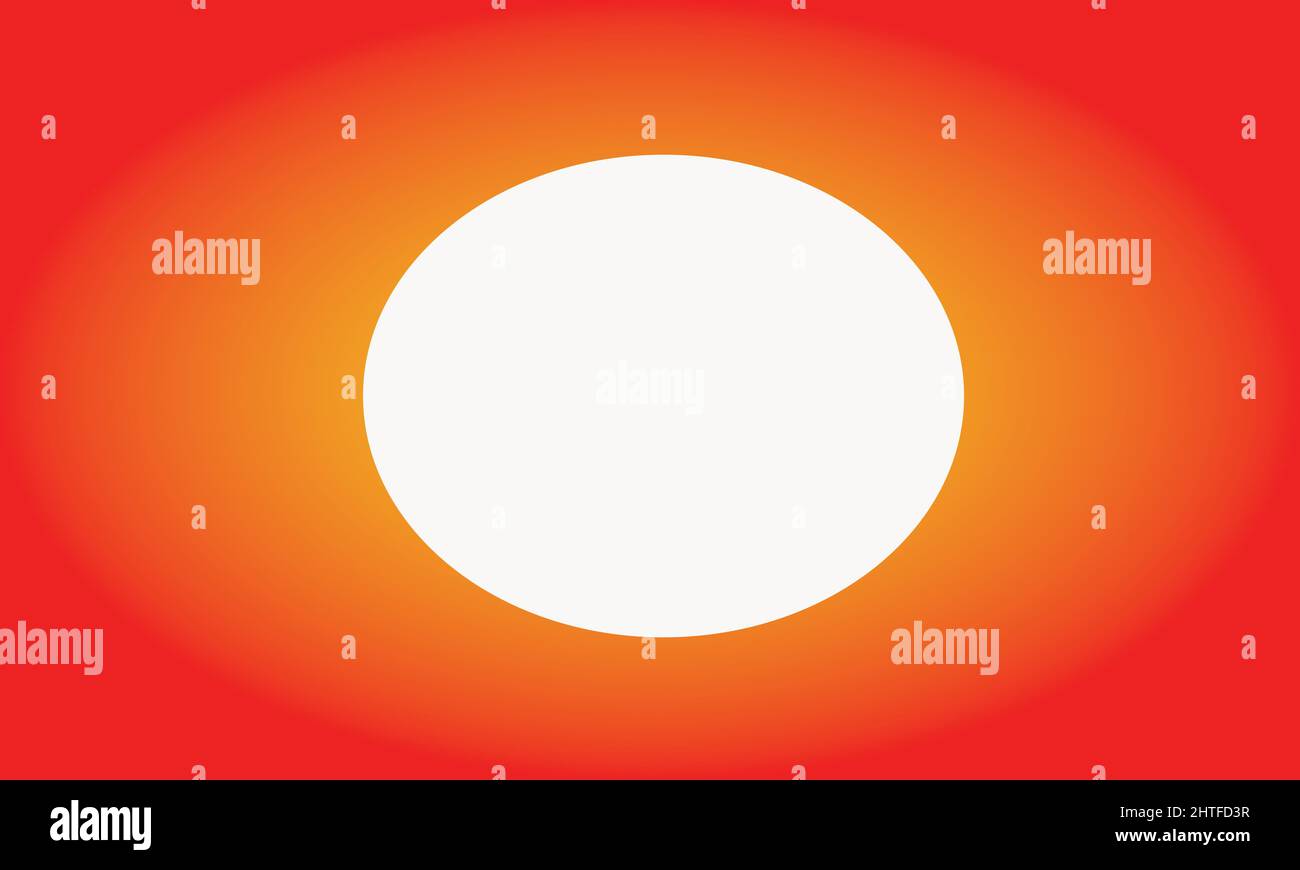 Intelligente Hintergrundmuster-Ellipse mit Textfeldformen Farbe rot gelb Stockfoto