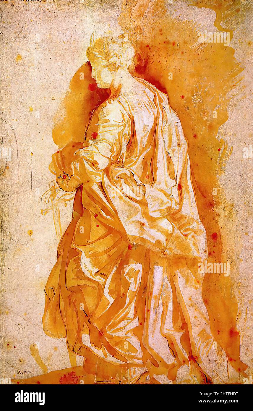 Peter Paul Rubens - Studie stehende weibliche Heilige C 1607 Stockfoto