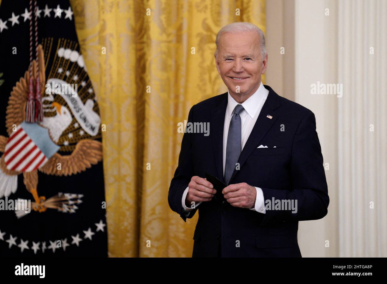 US-Präsident Joe Biden veranstaltet am 28. Februar 2022 eine Feier zum Black History Month im Weißen Haus in Washington. Foto von Yuri Gripas/ABACAPRESS.COM Stockfoto