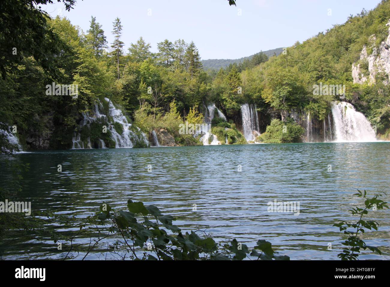 Wasserfall im Nationalpark Plitvice Kroatien Stockfoto