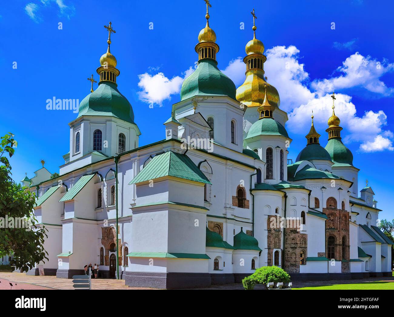 Die Sophienkathedrale, Kyivist eines der bekanntesten Wahrzeichen der Stadt und das erste Weltkulturerbe der Ukraine, das auf der Welt eingeschrieben wurde Stockfoto