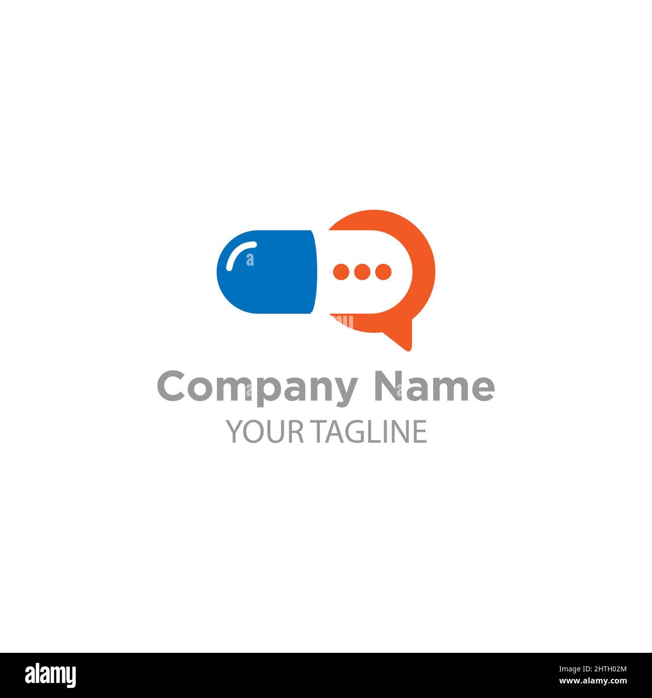 Gesundheit Kapsel Logo Vektor. Blase Form Medizin Kapsel Pille Logo Design.EPS 10 Stock Vektor