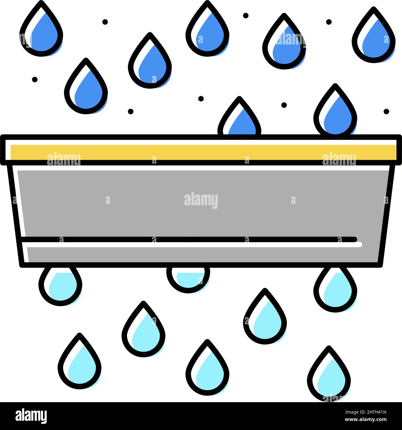 Darstellung der Symbole für Wasserreinigung und Verschmutzung Stock Vektor