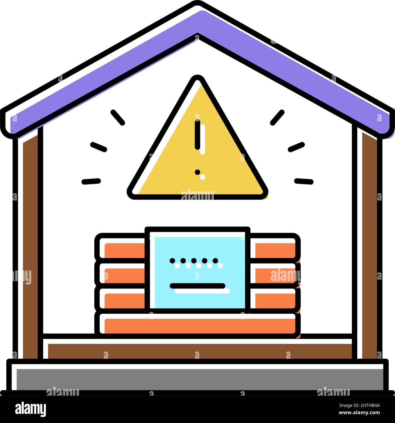 Kontrollierte Implosionen Dynamite Farbe Symbol Vektor Illustration Stock Vektor