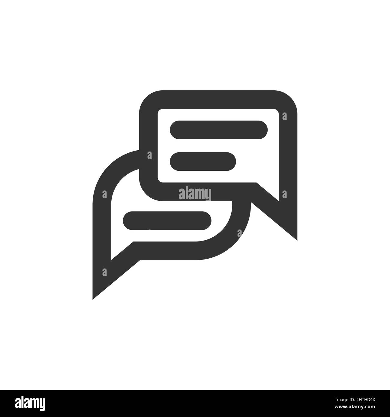 Chat-Sprechblase und Dialog-Sprechblase-Vektor-Symbol Stock Vektor