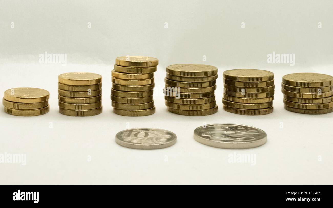 Der Wirtschaftsmarkt wird durch die Kriegskrise beeinflusst Stockfoto