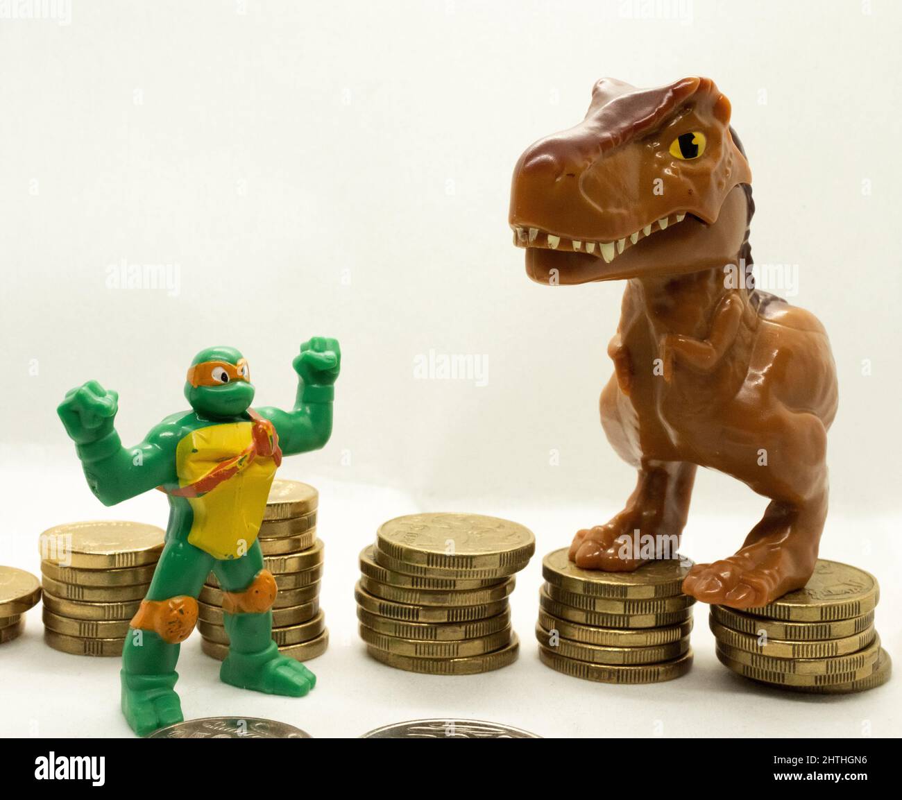 Der Wirtschaftsmarkt wird durch die Kriegskrise beeinflusst Stockfoto