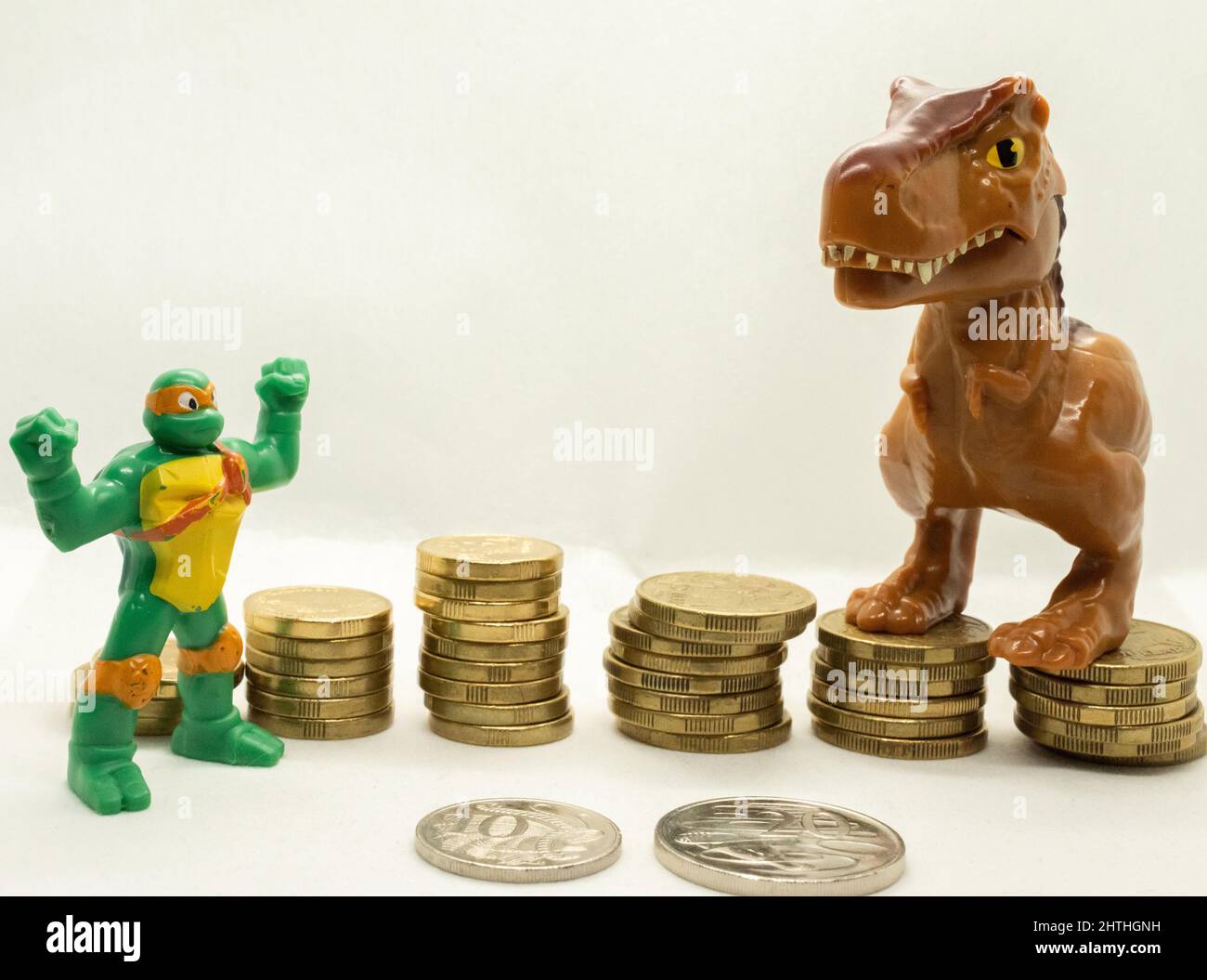 Der Wirtschaftsmarkt wird durch die Kriegskrise beeinflusst Stockfoto