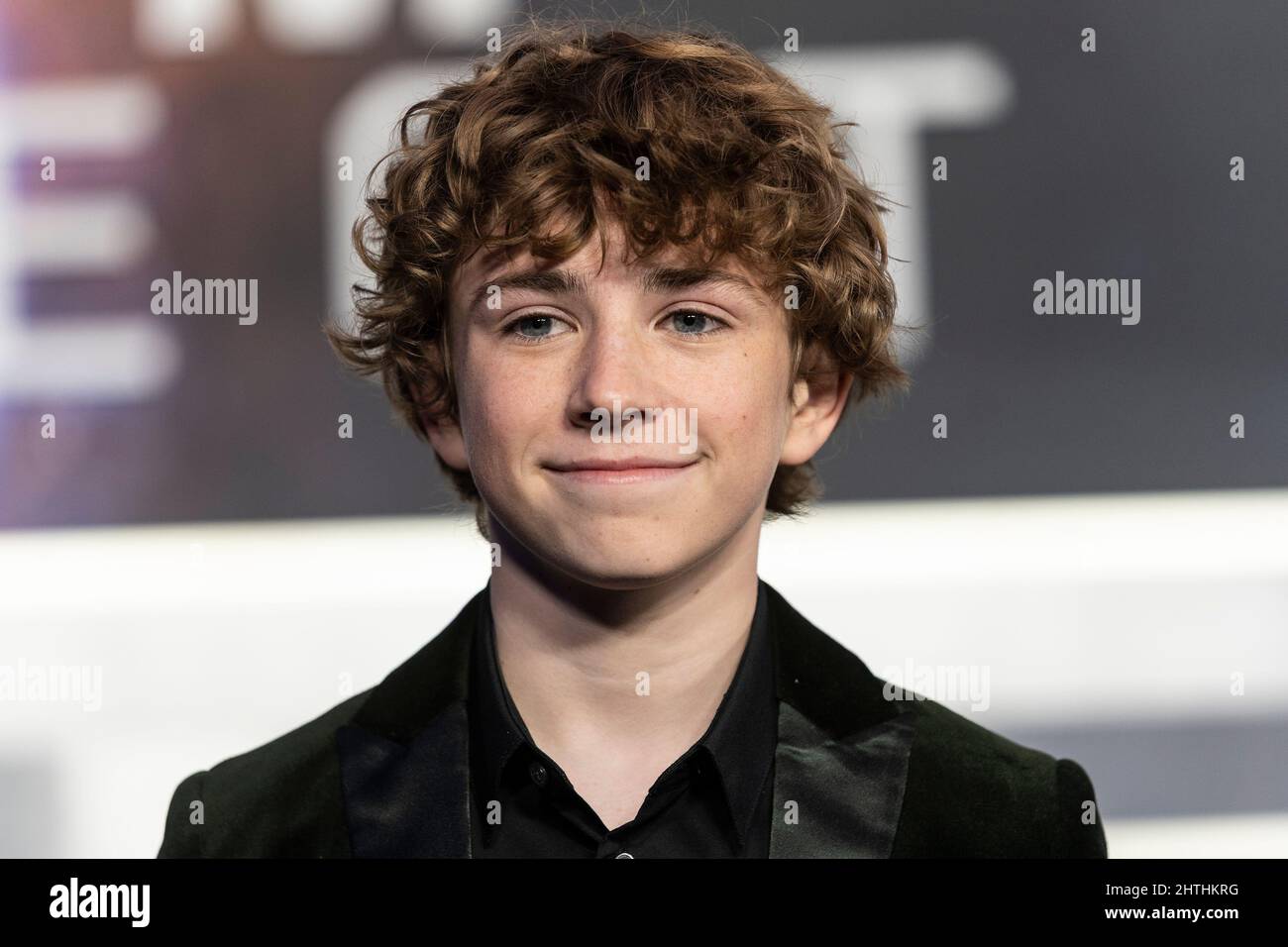 New York, USA. 28.. Februar 2022. Walker Scobell nimmt am 28. Februar 2022 an der Premiere von ADAM Project by Netflix in der Alice Tully Hall in New York Teil. (Foto von Lev Radin/Sipa USA) Quelle: SIPA USA/Alamy Live News Stockfoto