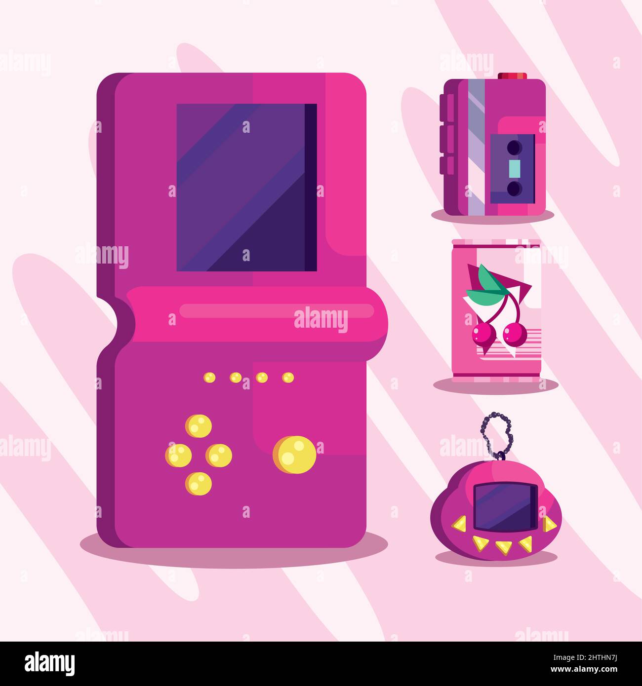 Vier 90s Symbole Stock Vektor