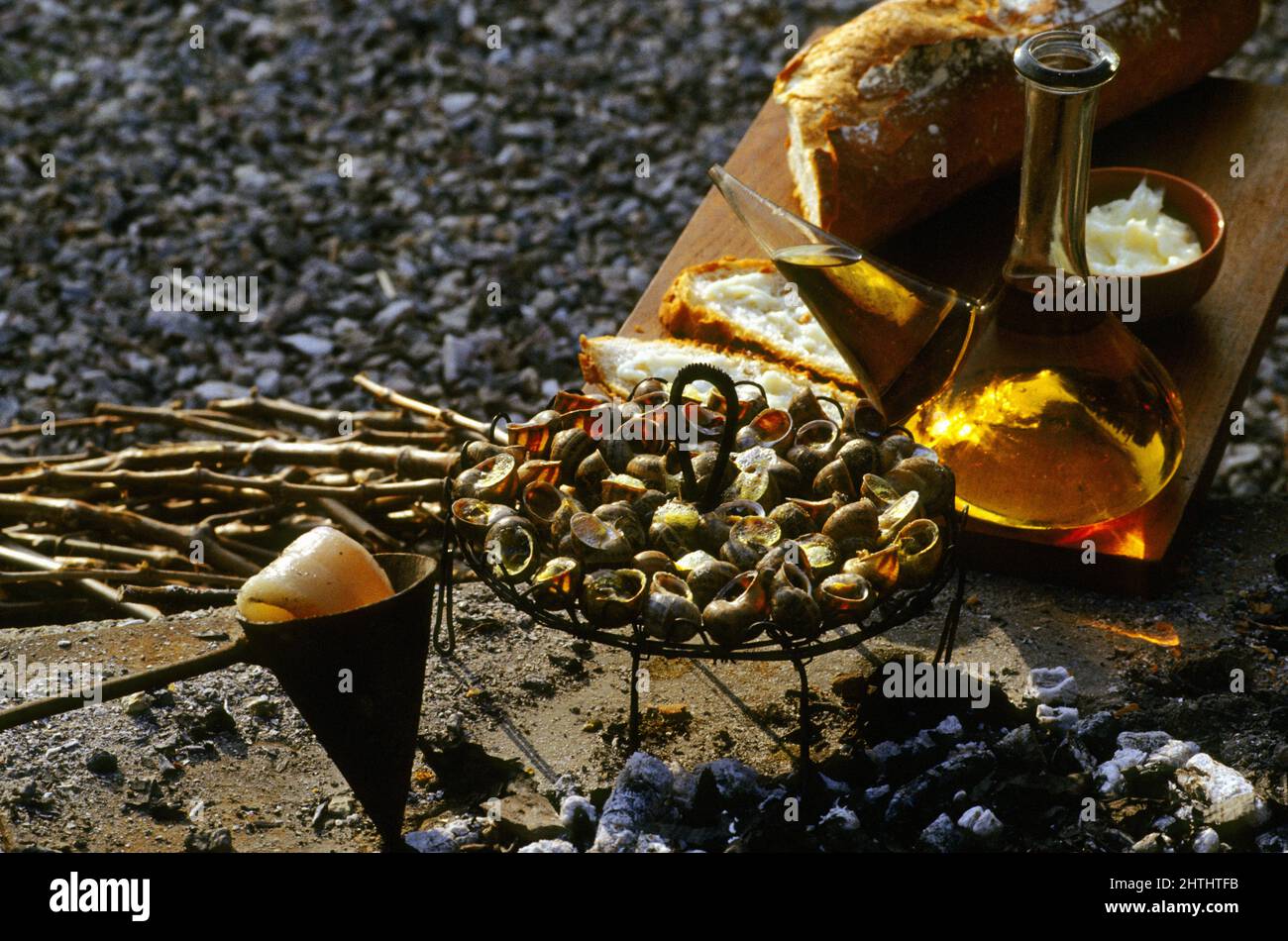 frankreich gegrillte Schnecke Tradition Stockfoto