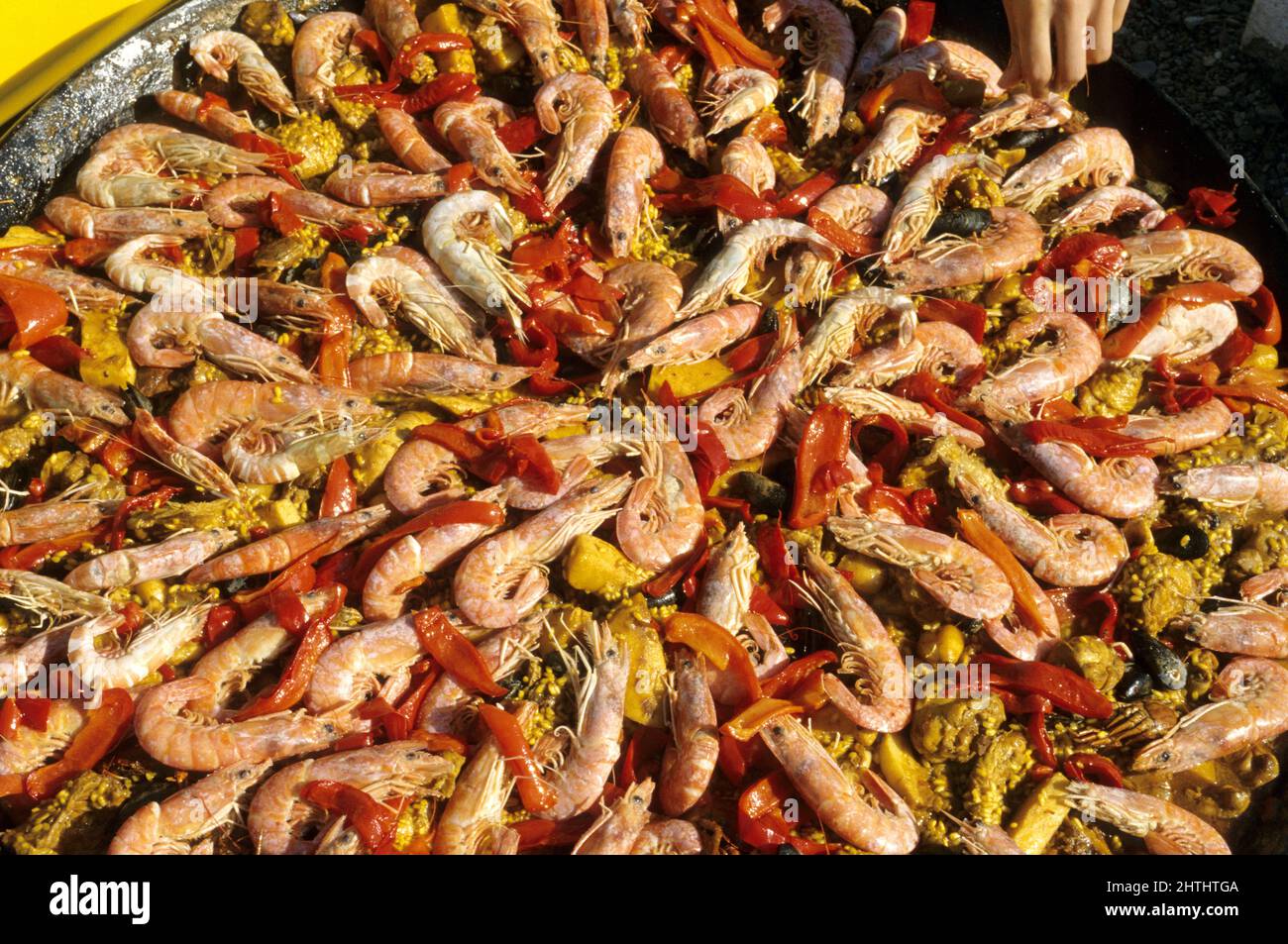Traditionelle spanische Paella Stockfoto