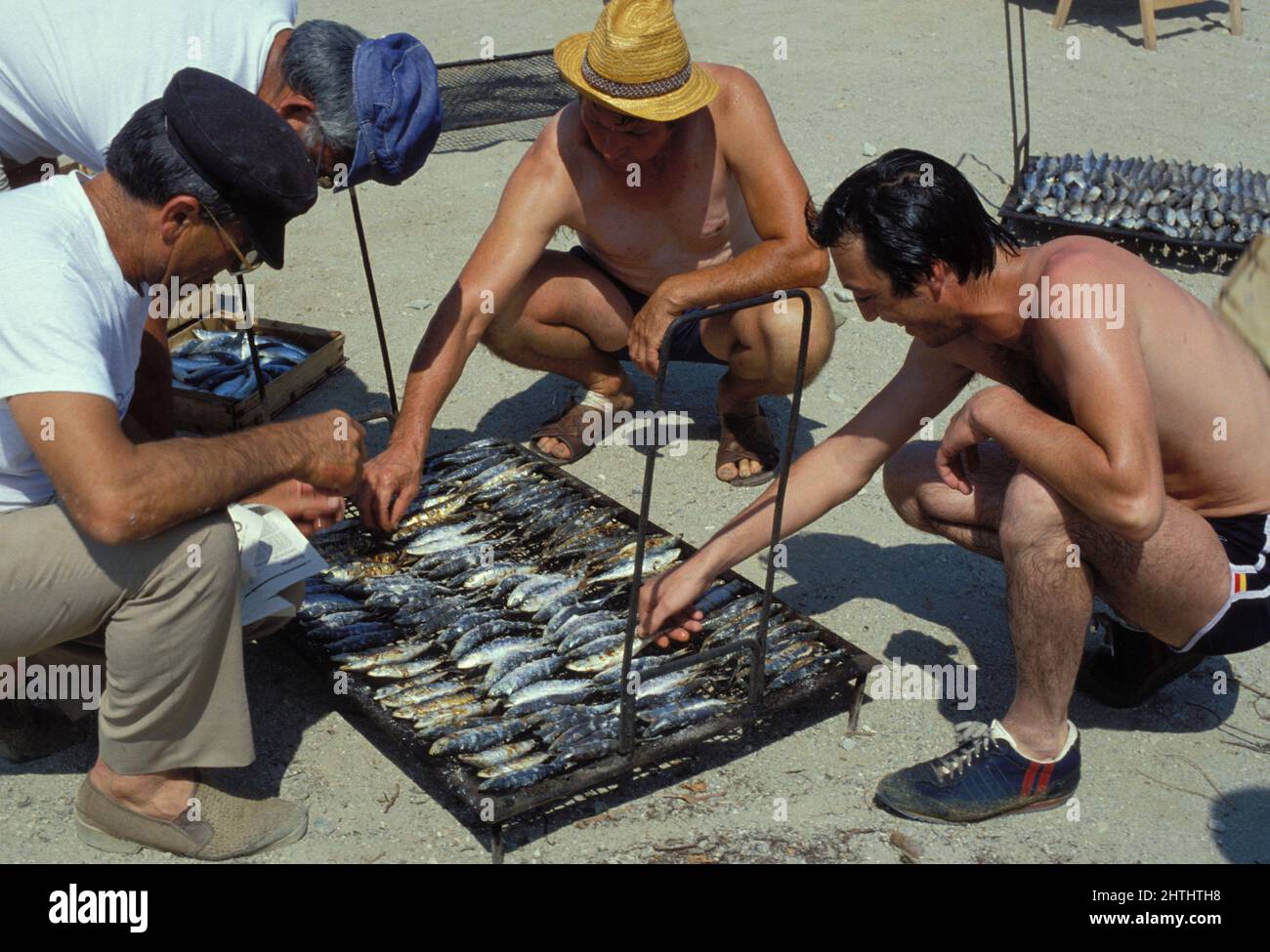frankreich roussillon pyrenees orientales Sardinade gegrillte Sardinen Stockfoto