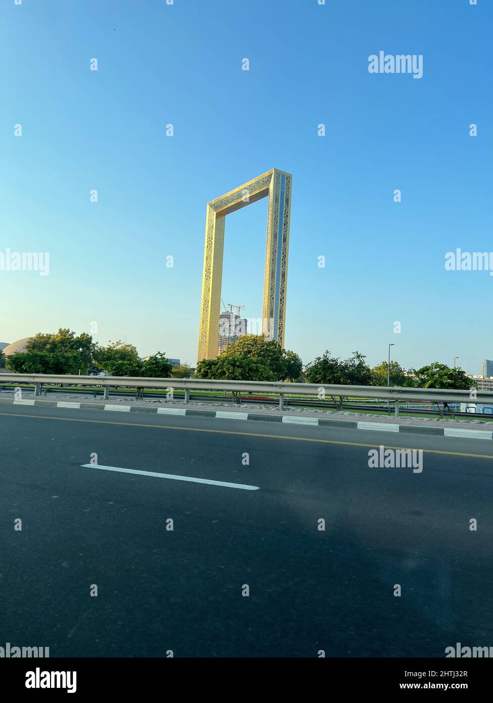 Dubai Frame Blick von außen Stockfoto