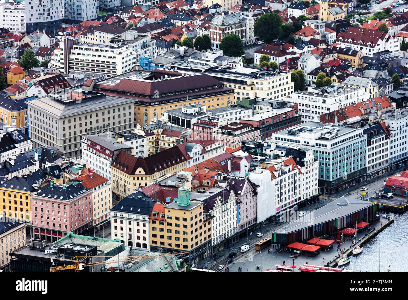 Blick auf das Stadtzentrum, Bergen, Norwegen Stockfoto